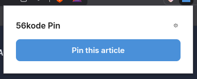 The extension popup
